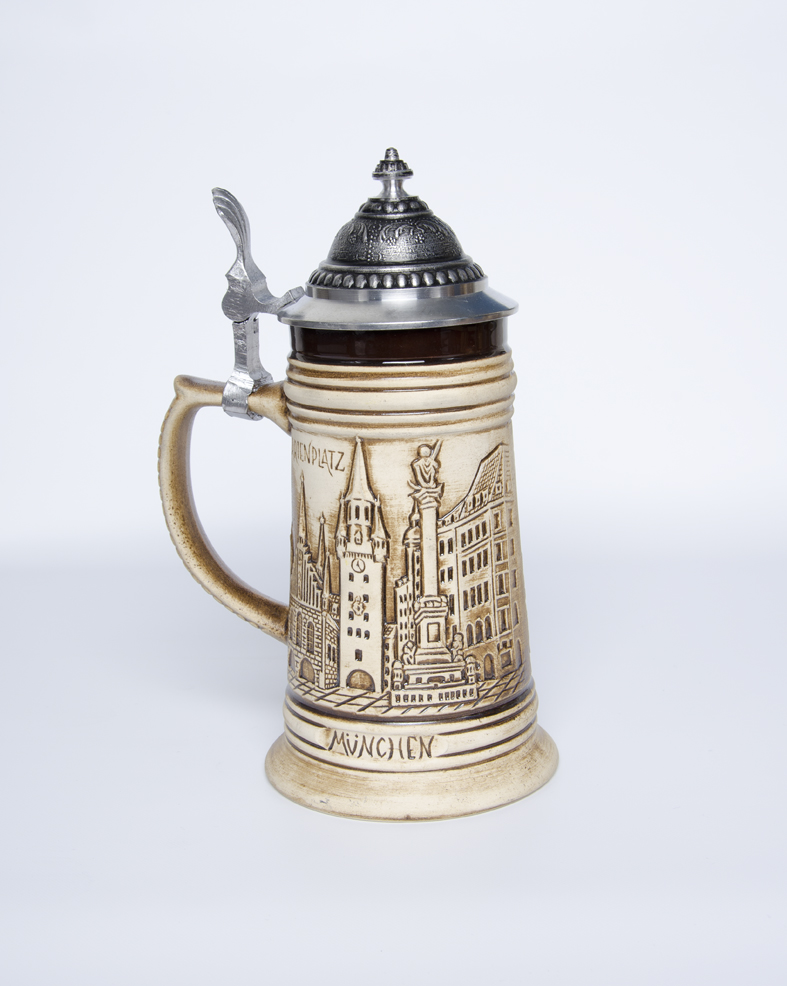 bierkrug gotyk + zinndeckel MU