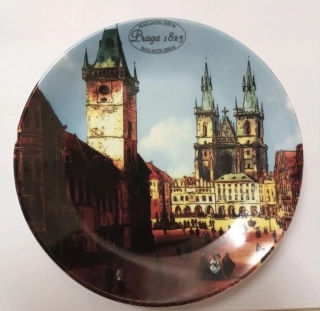 talíř 17 cm barevný
